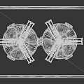 Industrial Equipment Sturdy Metal Frame Structure With Black Panel And White Components