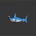 Modern shark great white shark whale shark hammerhead shark 3d model