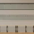 Modern Glass Railings With Different Designs Metal Supports And Wooden Top Rail For Interior