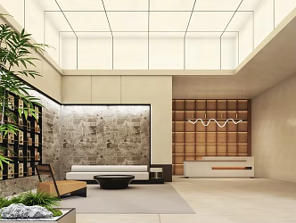 Quiet Hotel Leisure Area 3d model