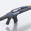 Assault Rifle Automatic Rifle Weapon Firearms Science Fiction Rifle Science Fiction Gun 3d model