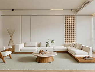Living Room Sofa Coffee Table Combination Living Room Floor Lamp Sofa Background Wall Coffee Table Decoration Living Room Decoration Solid Wood Sofa Coffee Table Combination 3d model