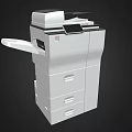 Modern printer copier laser printer printing and copying all-in-one machine low face number low model simple model game sub-era film and television level super realistic 3d model