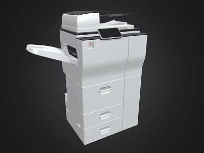 Smart Machine Multifunctional Office Printer With Print Scan Copy Functions Touchscreen Display And Drawers 3d model