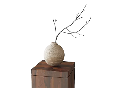 Pottery Pot Jewelry Ornaments Vase Flower Art 3d model