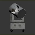 Industrial Style Metal Movable Spotlight Fixture Combination With Rolling Base And Gray Finish