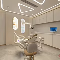 Modern Dental Clinic Interior Design With Dental Chair Medical Equipment And Cabinets