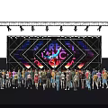 Dance of China Stage Performance With Vibrant Lighting And Audience Crowd