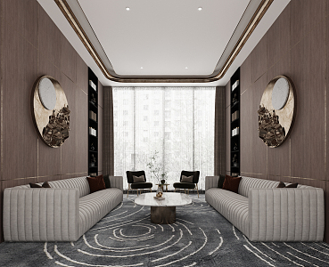 Modern Reception Room 3d model