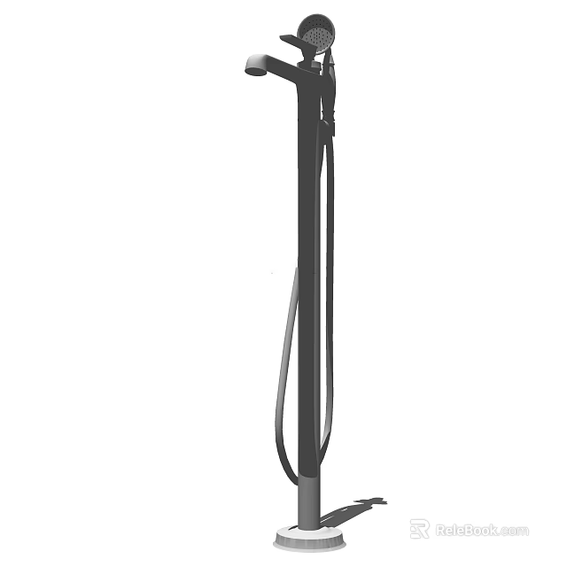 Modern Shower Head System With Handheld Sprayer And Flexible Hose 3d model 