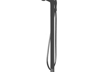 Modern Shower Head System With Handheld Sprayer And Flexible Hose 3d model