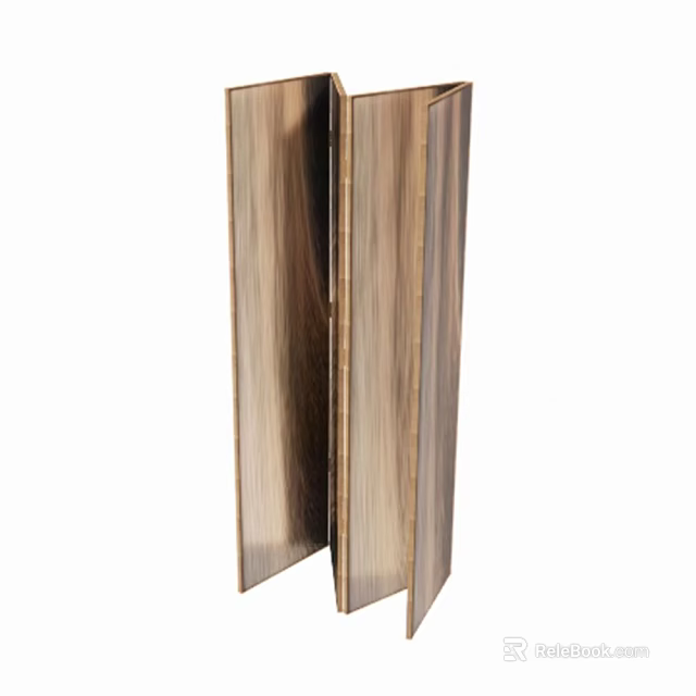 Modern Folding Wooden Screen With Stylish Design For Home Interior Decor 3d model 