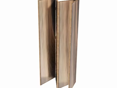 Modern Folding Wooden Screen With Stylish Design For Home Interior Decor 3d model