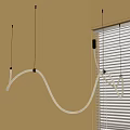 Modern linear chandelier 3d model