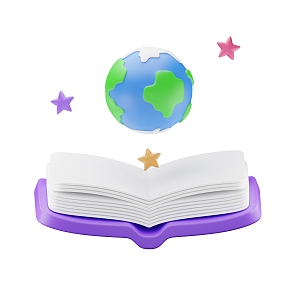 Books Earth Cartoon Books Cartoon Earth 3d model