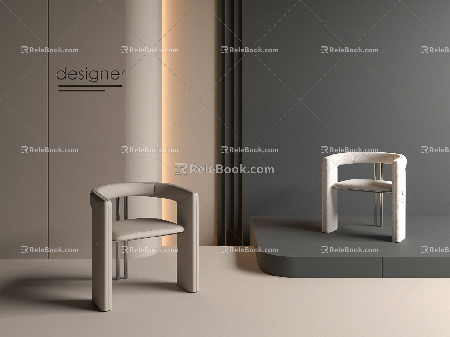 Dining Chair Chair Single Chair 3d model