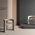 Dining Chair Chair Single Chair 3d model