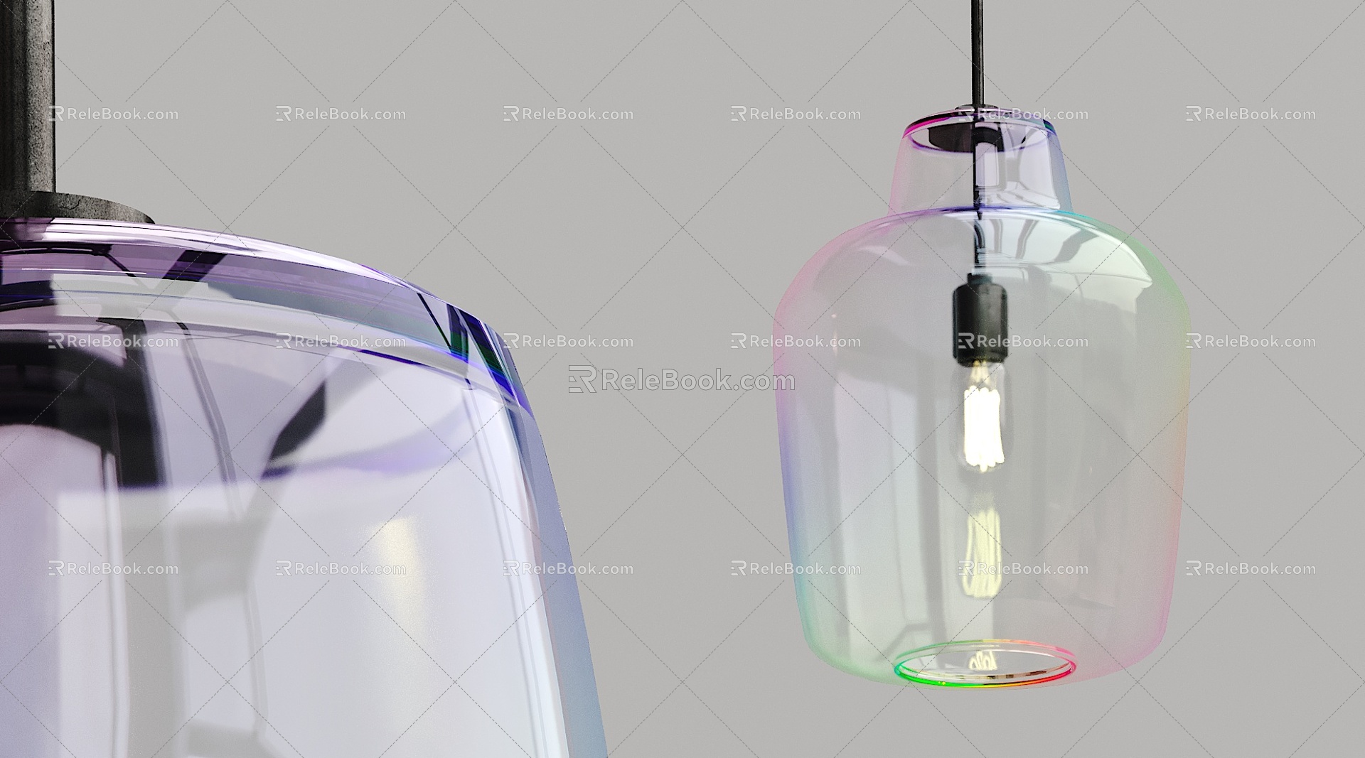 Modern chandelier glass chandelier 3d model