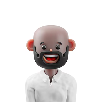 Modern Man Black Cartoon Man Anime Man 3d model