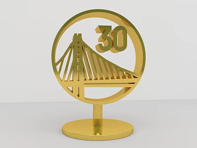 Curry Jersey Number Ornaments 3d model