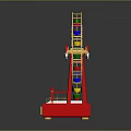 Colorful Ferris Wheel Model on Red Base for Happy New Year 2024 Decoration