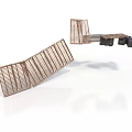 Foldable Metal Grid Equipment With Support Panels And Industrial Design Structure