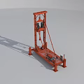 Red Industrial Drilling Equipment With Tall Frame Structure And Control Panel