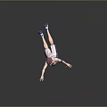 GISANG Number 6 Anime Collectible Figure In Purple White Jersey Jumping Pose With Outstretched Hand
