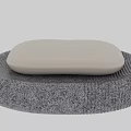 White Oval Soap On Gray Textured Mat For Bathroom Daily Use