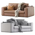 Modern double sofa 3d model