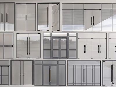 Casement Windows Collection Featuring Various Modern Styles And Glass Panel Designs For Home 3d model
