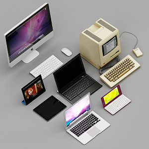 modern computer 3d model