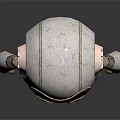 White Robot With Blue Glowing Eyes And Metallic Joints Standing In Dark Background