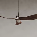 Contemporary Chandelier Designs with Wooden Blades and Metal Structure for Modern Home Interior