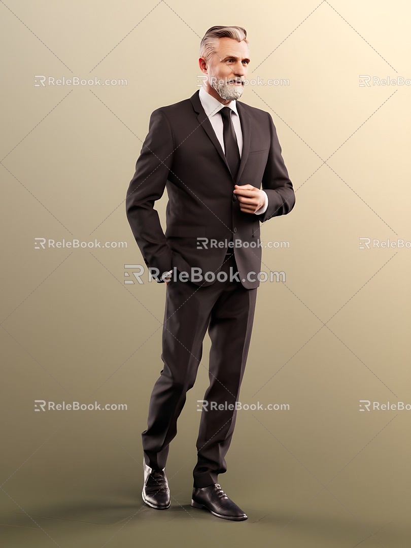 modern man suit man 3d model