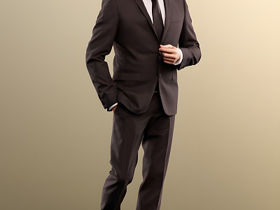 modern man suit man 3d model