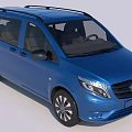 Sleek Blue Mercedes MPV With Modern Front Design And Alloy Wheels