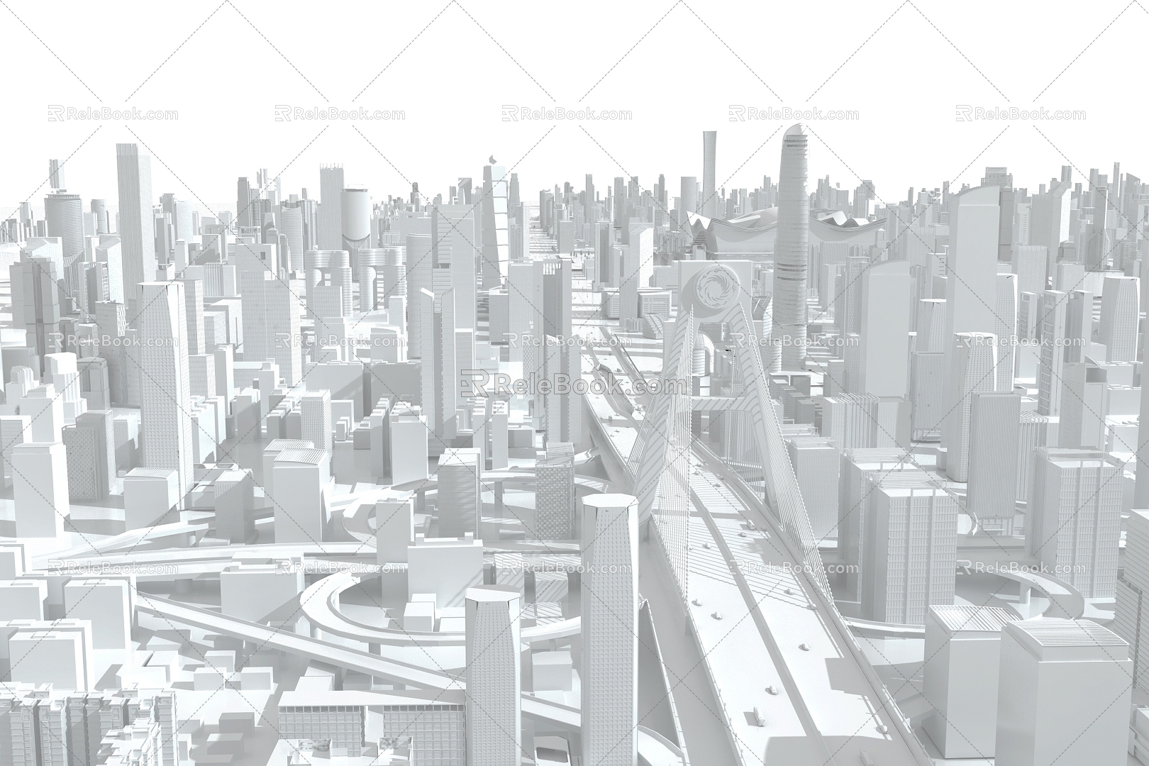 modern city characteristic city 3d model