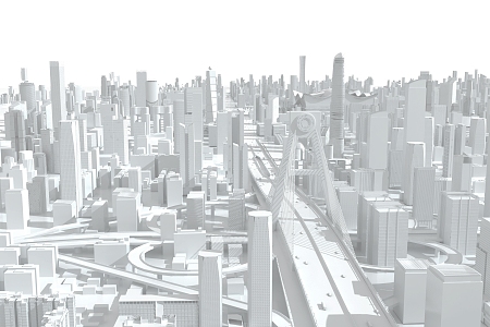 modern city characteristic city 3d model