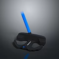 Professional Golf Putter With Black Body Blue Shaft And Ergonomic Design