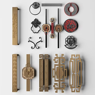 Light Luxury Handle Door Handle 3d model