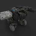 Advanced Wheeled Mechanical Weapon With Robotic Structure And Futuristic Design
