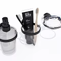 Modern Transparent Bathroom Accessories Set With Soap Dispenser Toothbrush Holder And Soap Dish