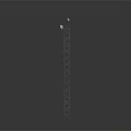 Tall Steel Lattice Tower Structure With Antenna And Industrial Communication Equipment