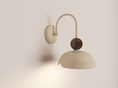 Modern Simple Cream Wind Wall Lamp 3d model