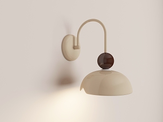 Modern Simple Cream Wind Wall Lamp 3d model