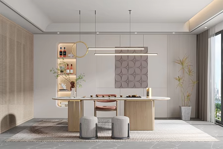 Modern Tea Room 3d model