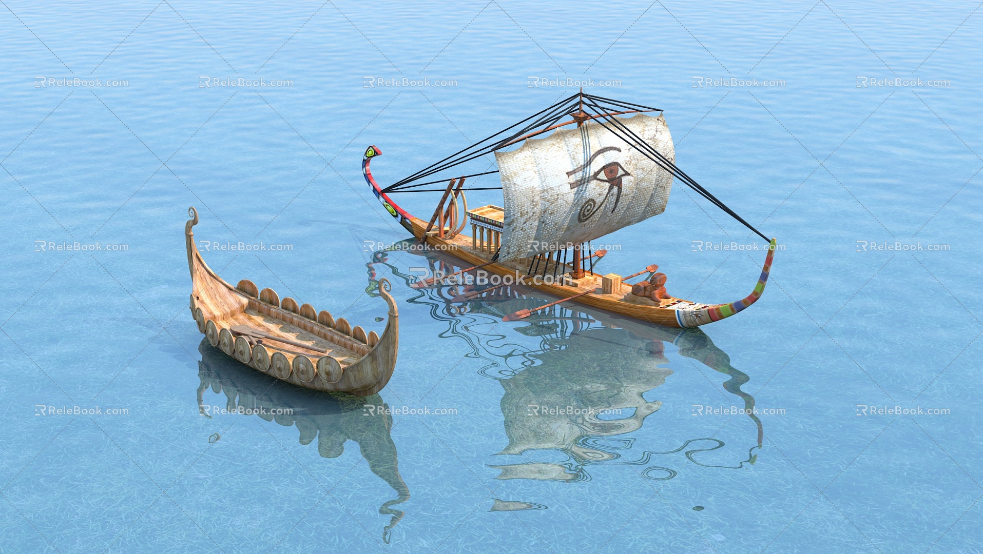 Mediterranean sailing ship Persian sailing ship 3d model