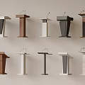 Rostrum Microphone Presentation Platform 3d model