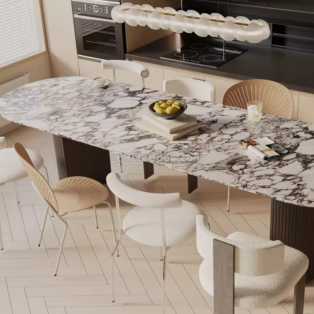 Modern dining table 3d model